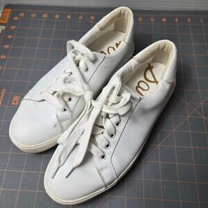 Sam Edelman Ethyl White Leather Sneaker Lace-up size 8.5M FLAW